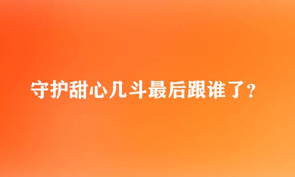 守护甜心几斗最后跟谁了？