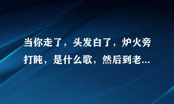 当你走了，头发白了，炉火旁打盹，是什么歌，然后到老了还能吃伊雅净食不