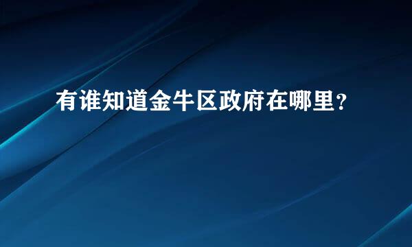 有谁知道金牛区政府在哪里？