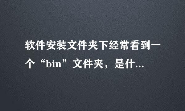 软件安装文件夹下经常看到一个“bin”文件夹，是什么意思？