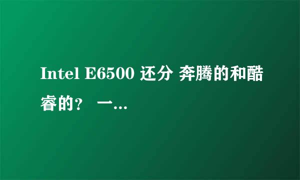 Intel E6500 还分 奔腾的和酷睿的？ 一共就一种吧？