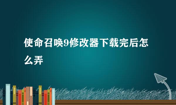 使命召唤9修改器下载完后怎么弄