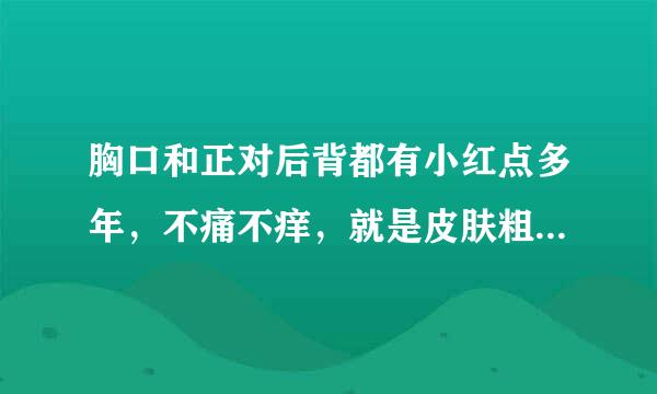 胸口和正对后背都有小红点多年，不痛不痒，就是皮肤粗糙，不好看，能治吗？