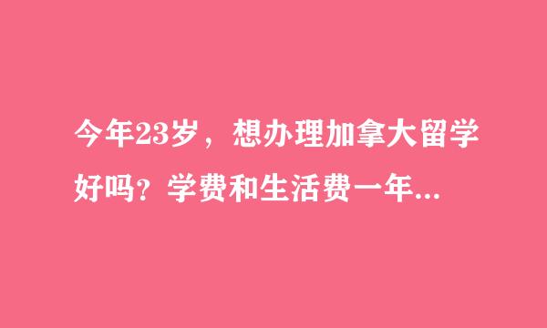 今年23岁，想办理加拿大留学好吗？学费和生活费一年大概多少，我信用卡有欠款。对申请有影响吗？