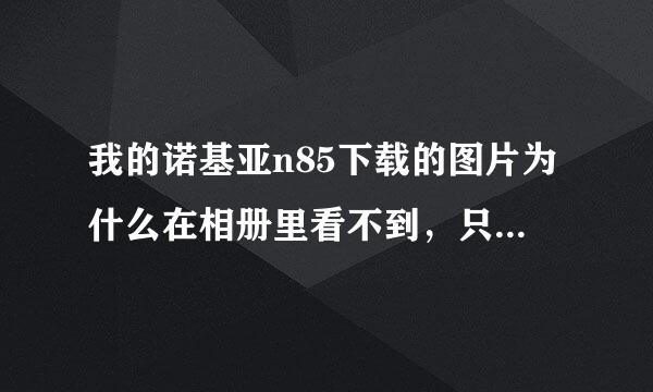 我的诺基亚n85下载的图片为什么在相册里看不到，只能在 文件管理 里看到