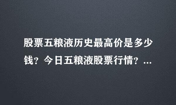 股票五粮液历史最高价是多少钱？今日五粮液股票行情？五粮液今天上涨还下跌预测？