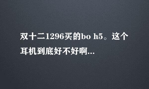 双十二1296买的bo h5。这个耳机到底好不好啊！值不值的啊！求指教！不好就退了