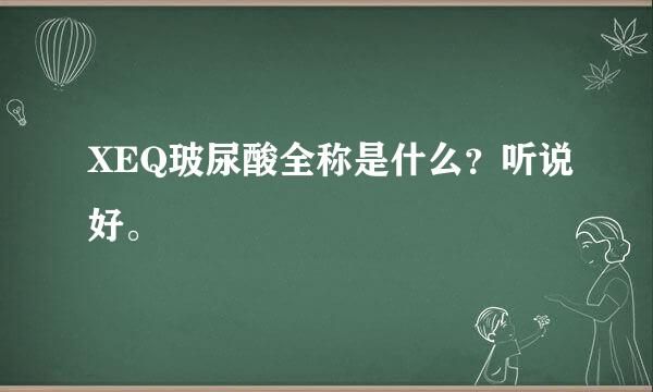 XEQ玻尿酸全称是什么？听说好。