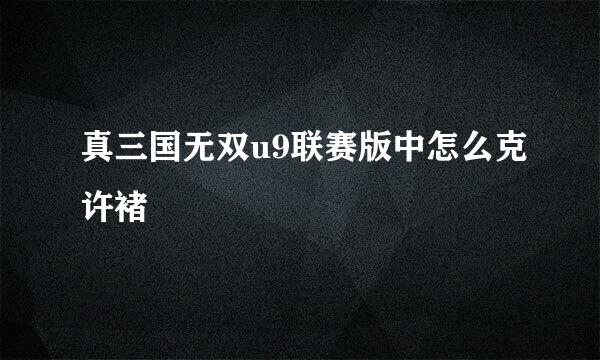 真三国无双u9联赛版中怎么克许褚