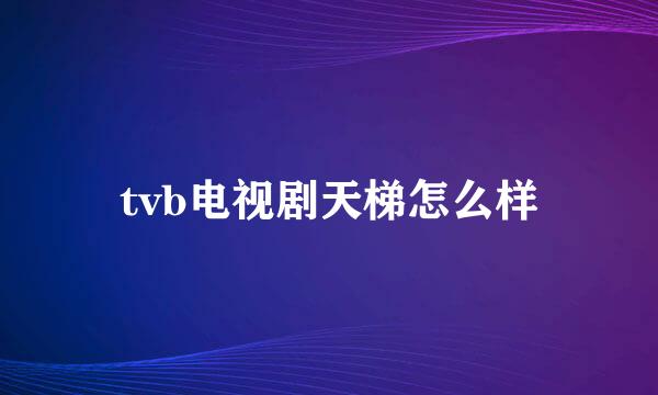 tvb电视剧天梯怎么样