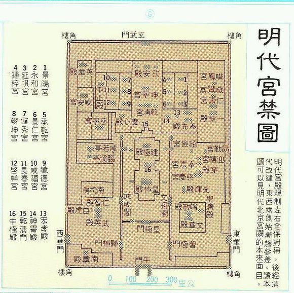 谁能提供一下明朝时北京故宫的平面图，要标明宫殿名，谢谢