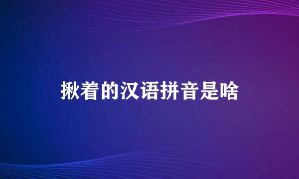 揪着的汉语拼音是啥