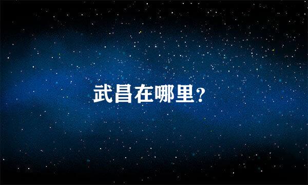 武昌在哪里？