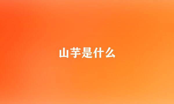 山芋是什么