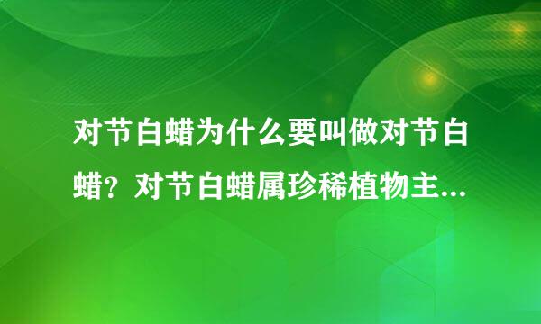 对节白蜡为什么要叫做对节白蜡？对节白蜡属珍稀植物主要表现在哪几个方面？