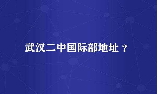 武汉二中国际部地址 ？