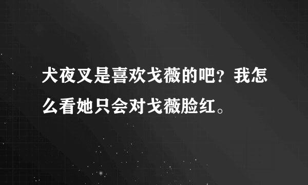 犬夜叉是喜欢戈薇的吧？我怎么看她只会对戈薇脸红。