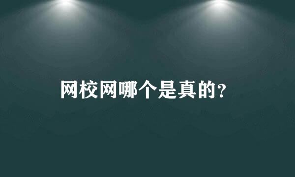 网校网哪个是真的？