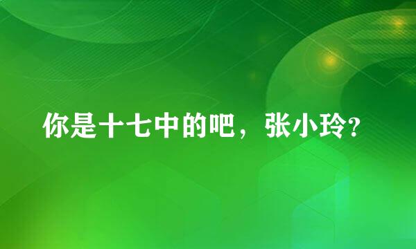 你是十七中的吧，张小玲？