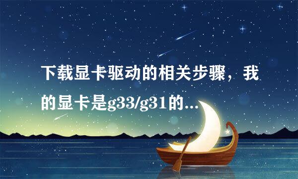 下载显卡驱动的相关步骤，我的显卡是g33/g31的，但是进入官网后不知道要怎么样搜索，请各位朋友帮帮忙，谢