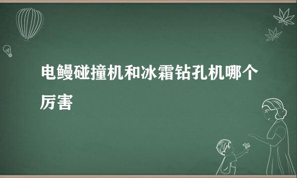 电鳗碰撞机和冰霜钻孔机哪个厉害