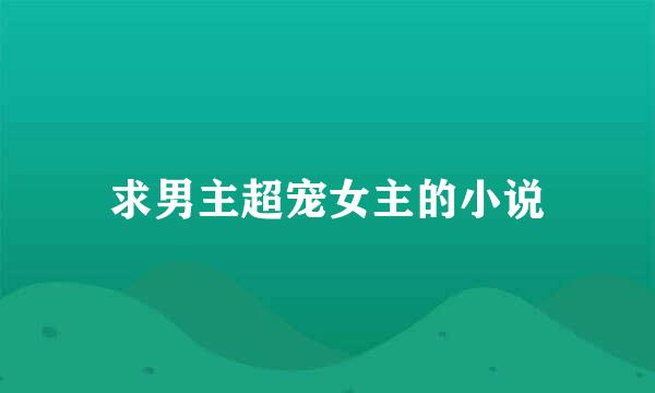 求男主超宠女主的小说