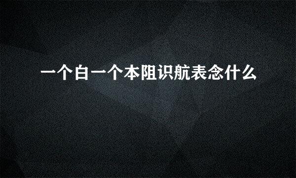 一个白一个本阻识航表念什么