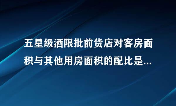 五星级酒限批前货店对客房面积与其他用房面积的配比是多少？有人说是1：4对吗？