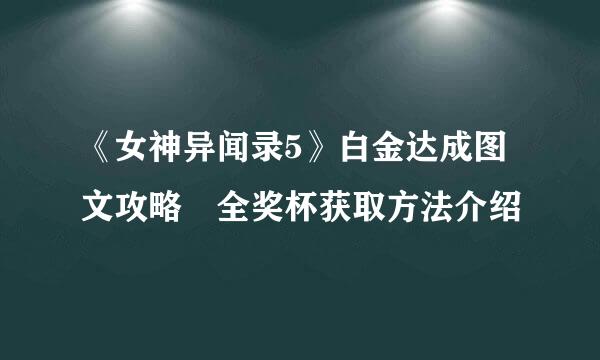 《女神异闻录5》白金达成图文攻略 全奖杯获取方法介绍