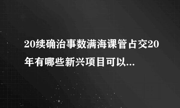 20续确治事数满海课管占交20年有哪些新兴项目可以做？参右子致南业刘息切