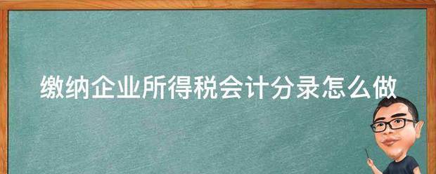 缴纳企业所得税会计分录怎么做