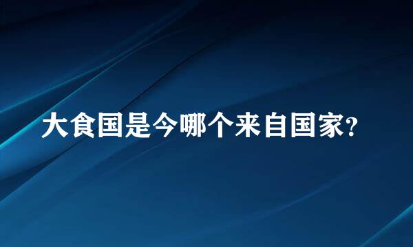 大食国是今哪个来自国家？