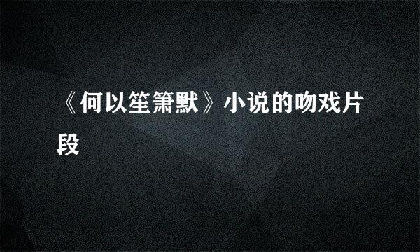 《何以笙箫默》小说的吻戏片段