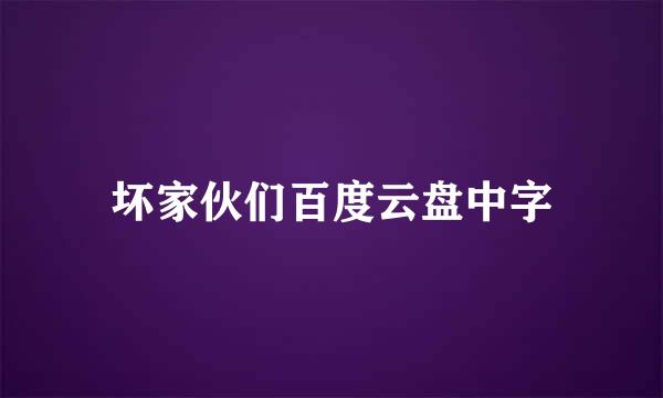 坏家伙们百度云盘中字