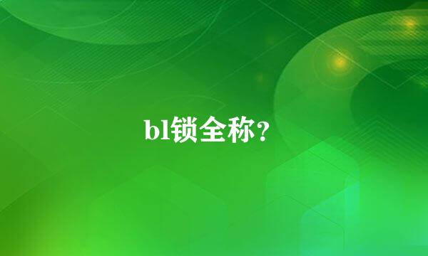 bl锁全称？