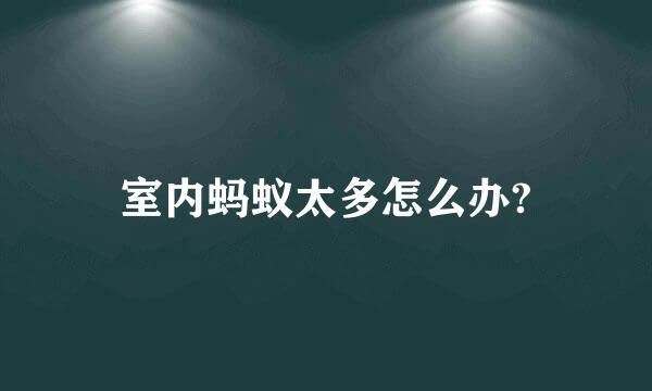 室内蚂蚁太多怎么办?