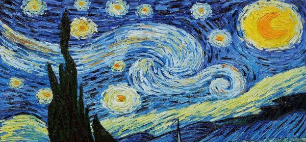 拓展资料:《星月夜》(thestarrynight)是荷兰后印象派画家文森特·梵