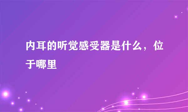 内耳的听觉感受器是什么，位于哪里