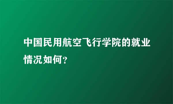 中国民用航空飞行学院的就业情况如何？