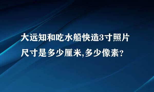 大远知和吃水船快造3寸照片尺寸是多少厘米,多少像素？