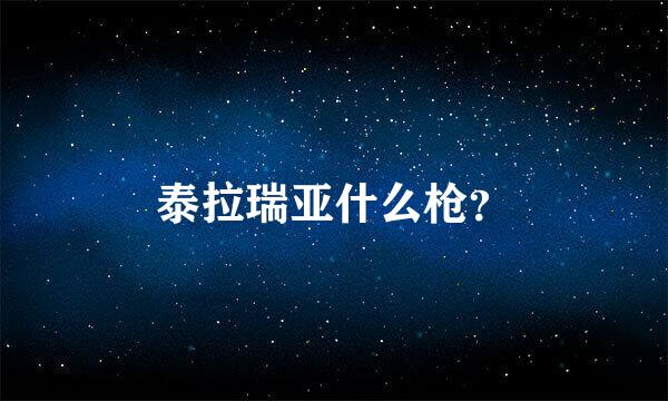 泰拉瑞亚什么枪？