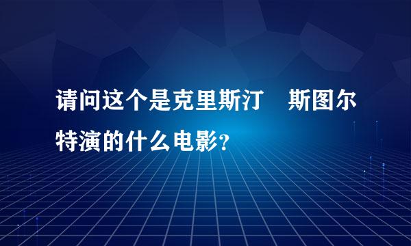 请问这个是克里斯汀 斯图尔特演的什么电影？