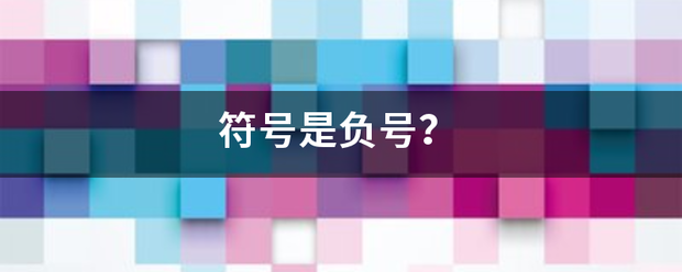 符号是负号？