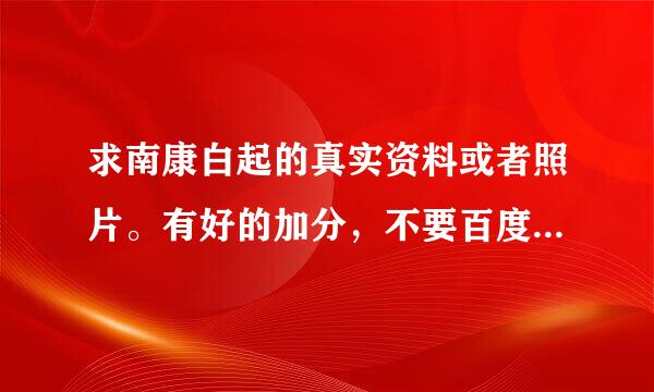 求南康白起的真实资料或者照片。有好的加分，不要百度百科那种到处都有的谢谢!!!!!!!!!