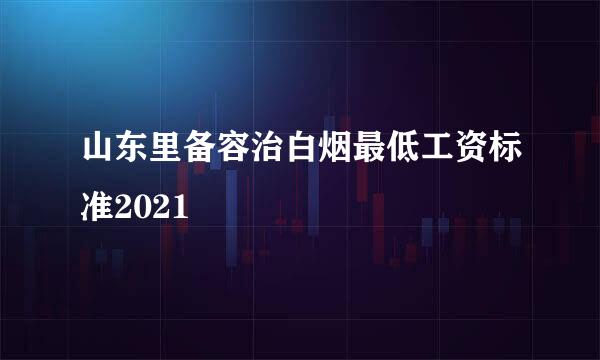 山东里备容治白烟最低工资标准2021