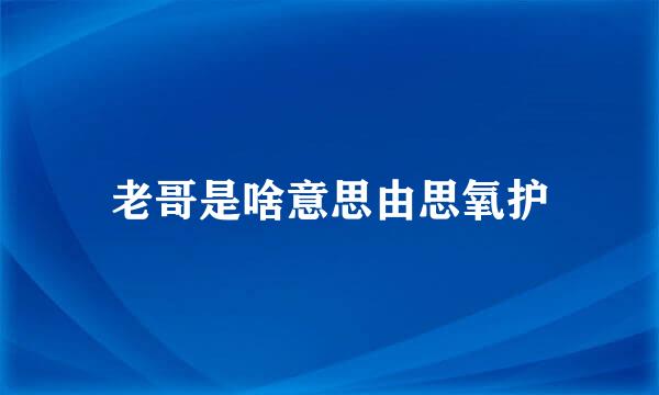 老哥是啥意思由思氧护