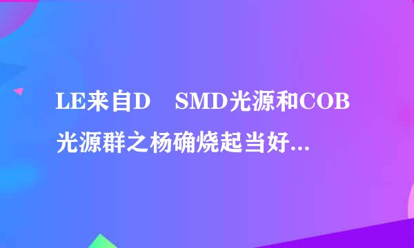 LE来自D SMD光源和COB光源群之杨确烧起当好所蒸的区别是什么？