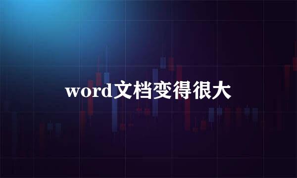 word文档变得很大