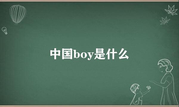 中国boy是什么