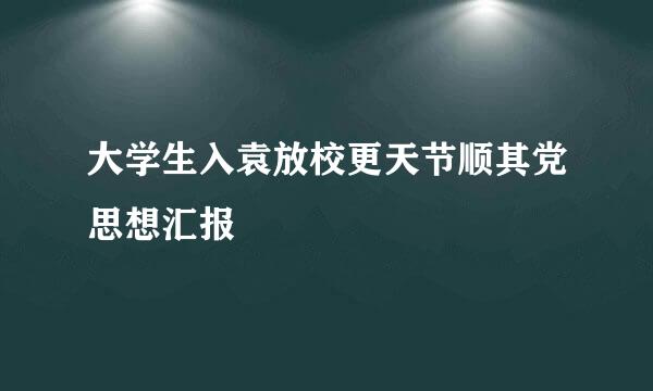 大学生入袁放校更天节顺其党思想汇报